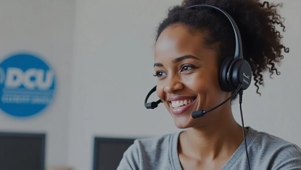 Digital Federal Credit Union customer service representative assisting a customer via phone