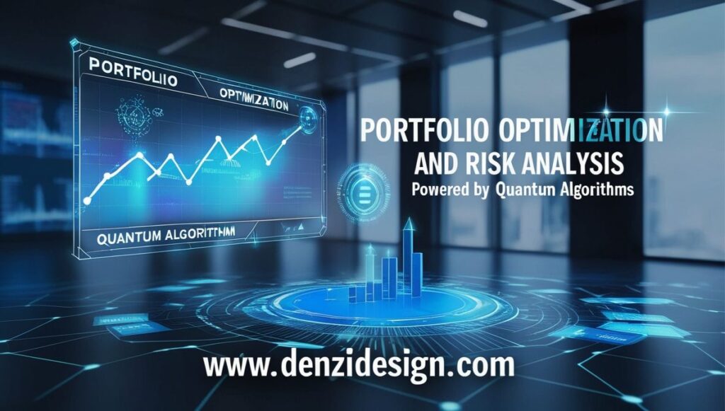 Trading floor with holographic financial graphs.